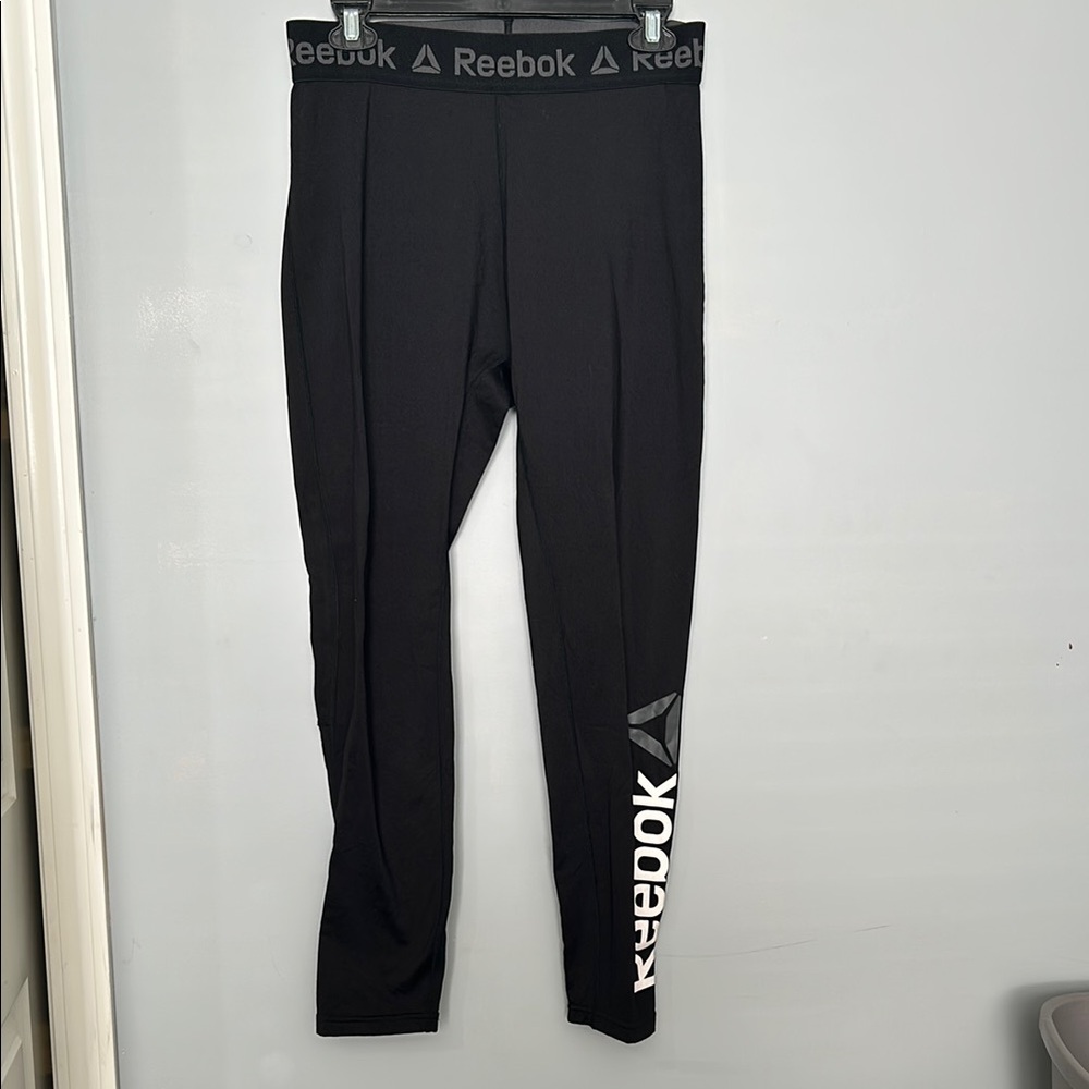 Men’s Reebok Black Compression Leggings Athletic Performance size L